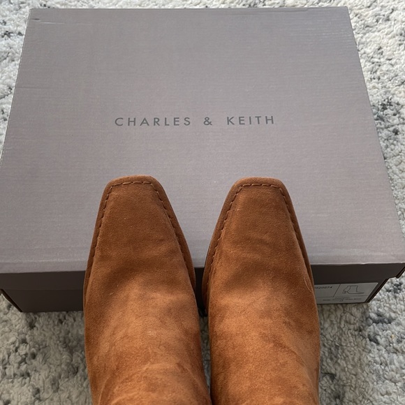 Charles & Keith Camel Suede Ankle Boots - Picture 8 of 8